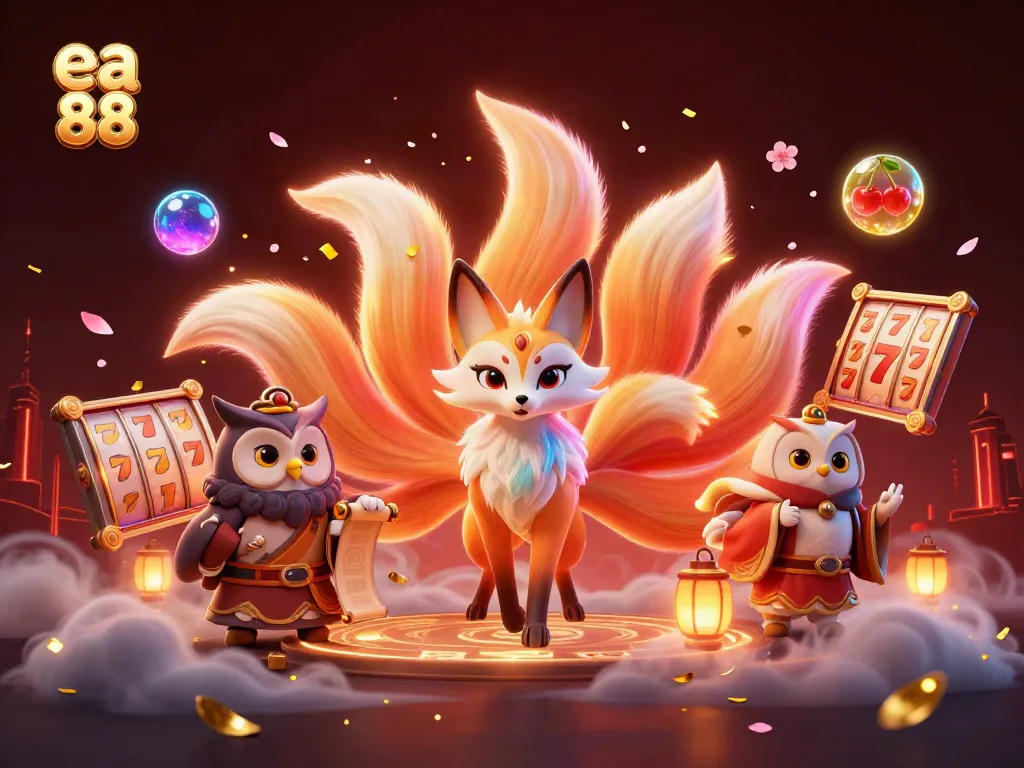 Experience the excitement of ea 88 with vibrant slot reels and a magical nine-tailed fox spirit