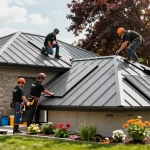Metal roofing installation by MRoof team on a Toronto home, showcasing durability and aesthetic appeal.