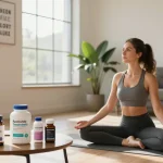 Boost your vitality with Canadian peptides in a bright home gym setting.